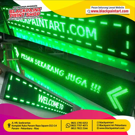 Running Text Ukuran 201 x 25 cm